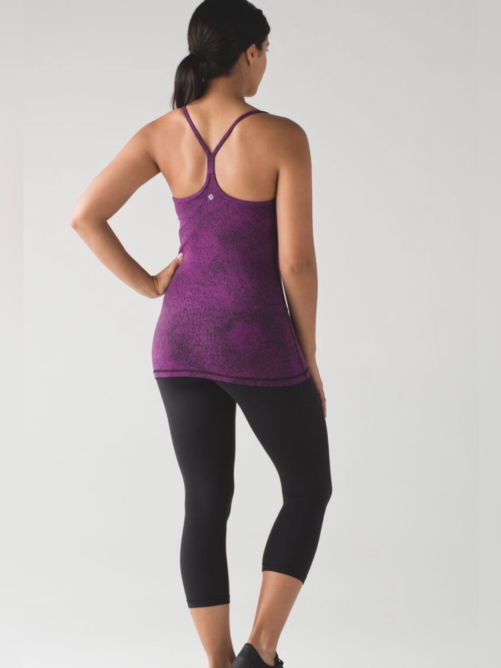 lululemon athletica Purple Racerback Tank with Subtle Heather